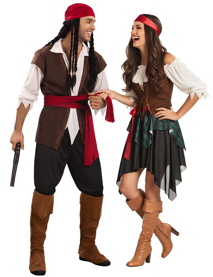 Kostum črtastega piratske par