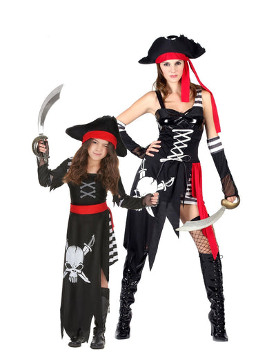 Déguisement de couple pirate mère et fille