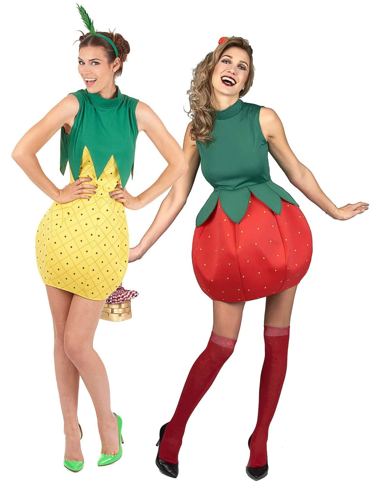 Par kostumov sadja jagoda in ananas za ženske