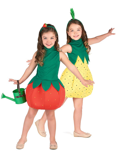 Par kostumska preobleka sadje jagoda in ananas za dekleta