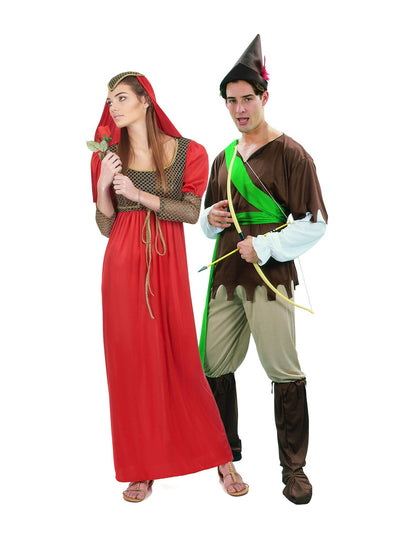 kostum za par princesa in Robin Hood