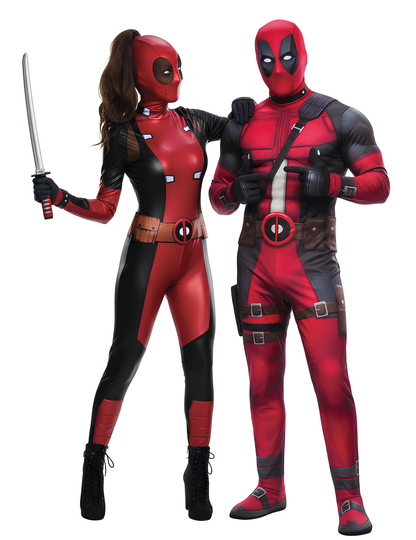 Kostum za par za odrasle Deadpool™ in Lady Deadpool™