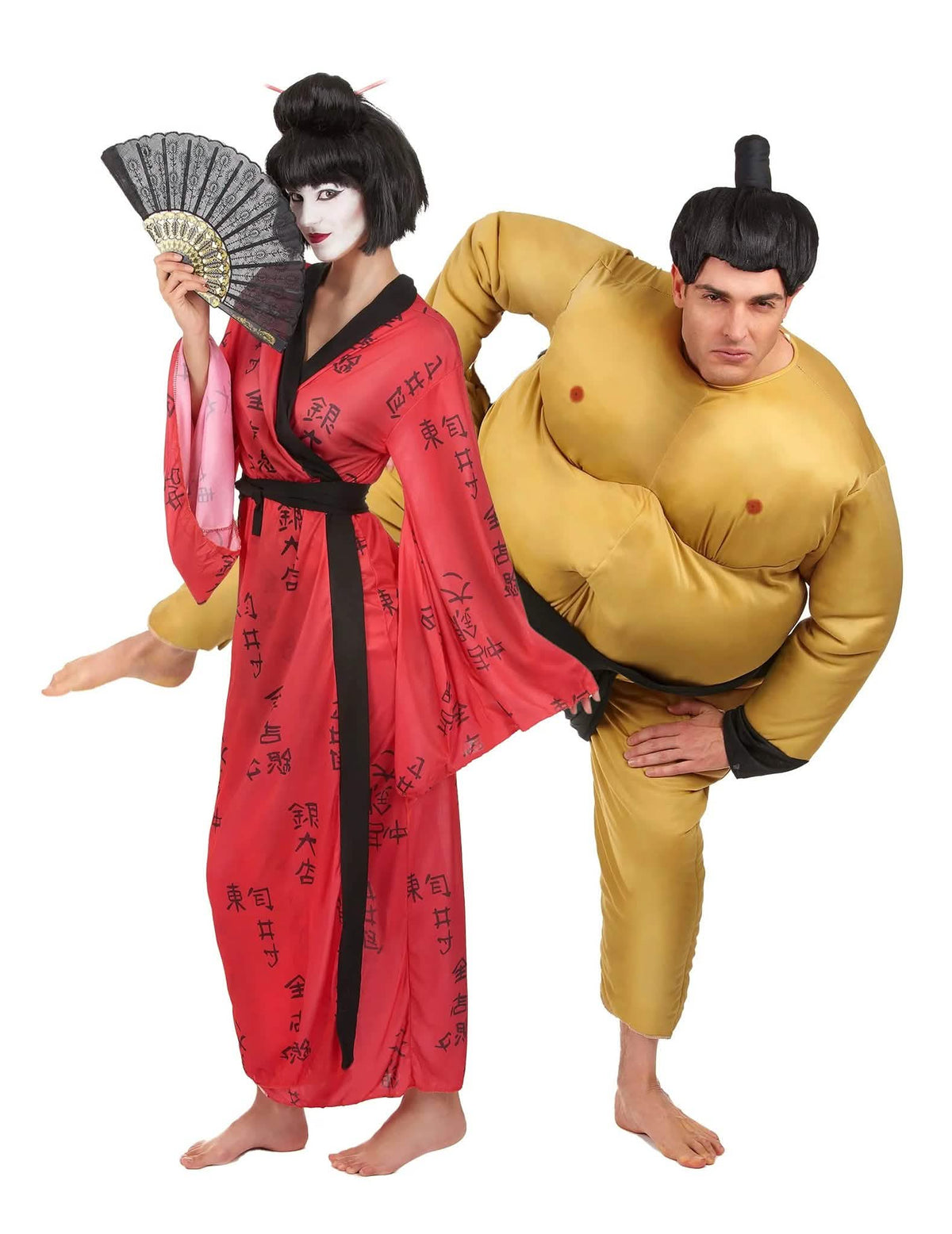 Odrasli kostumi za par: sumo in gejša