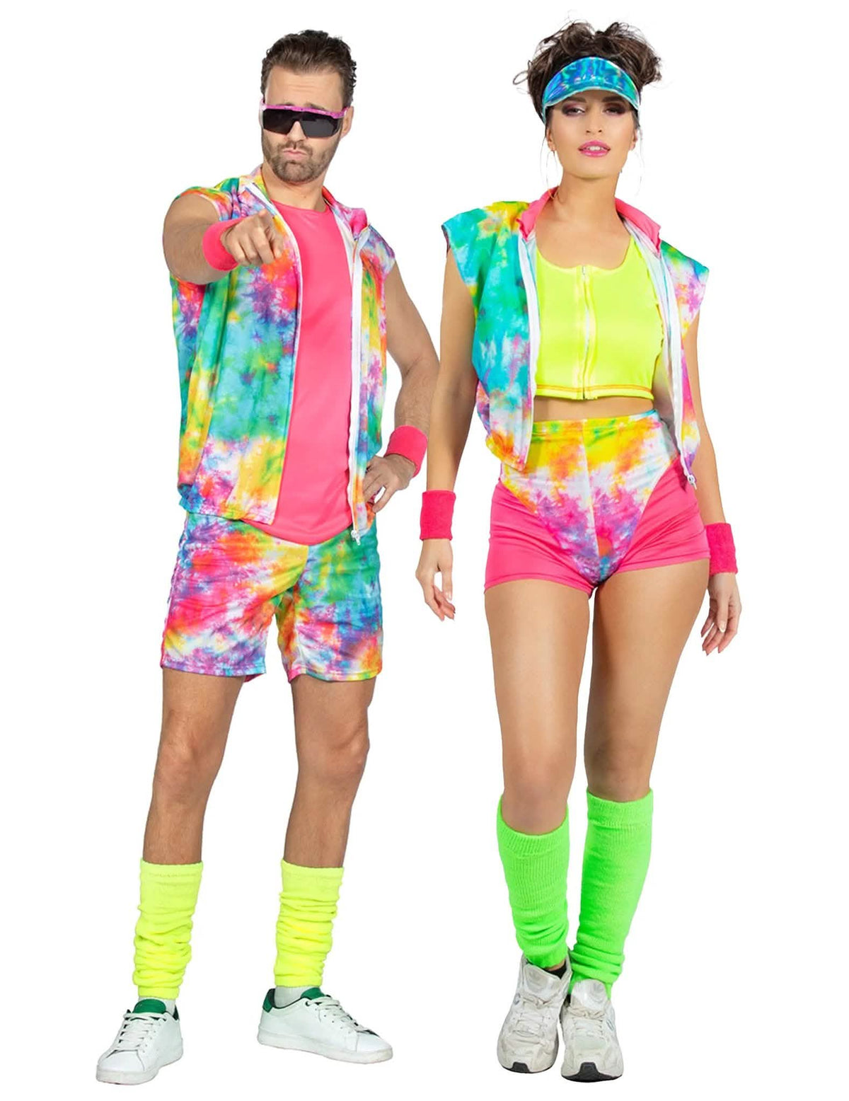 Par kostum za odrasle aerobika tie and dye