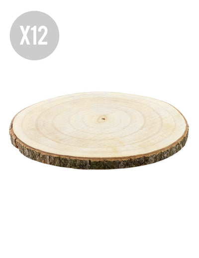 12 naravnih lesenih polen 28 do 33 cm