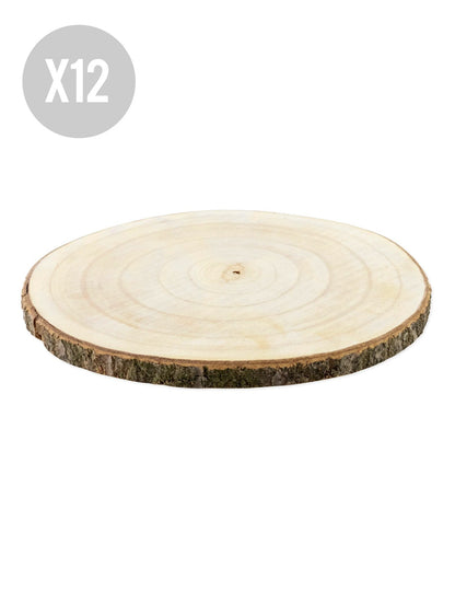12 naravnih lesenih polen 28 do 33 cm