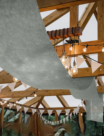 Siva poročna zavesa 80 cm x 25 m netkane tkanine