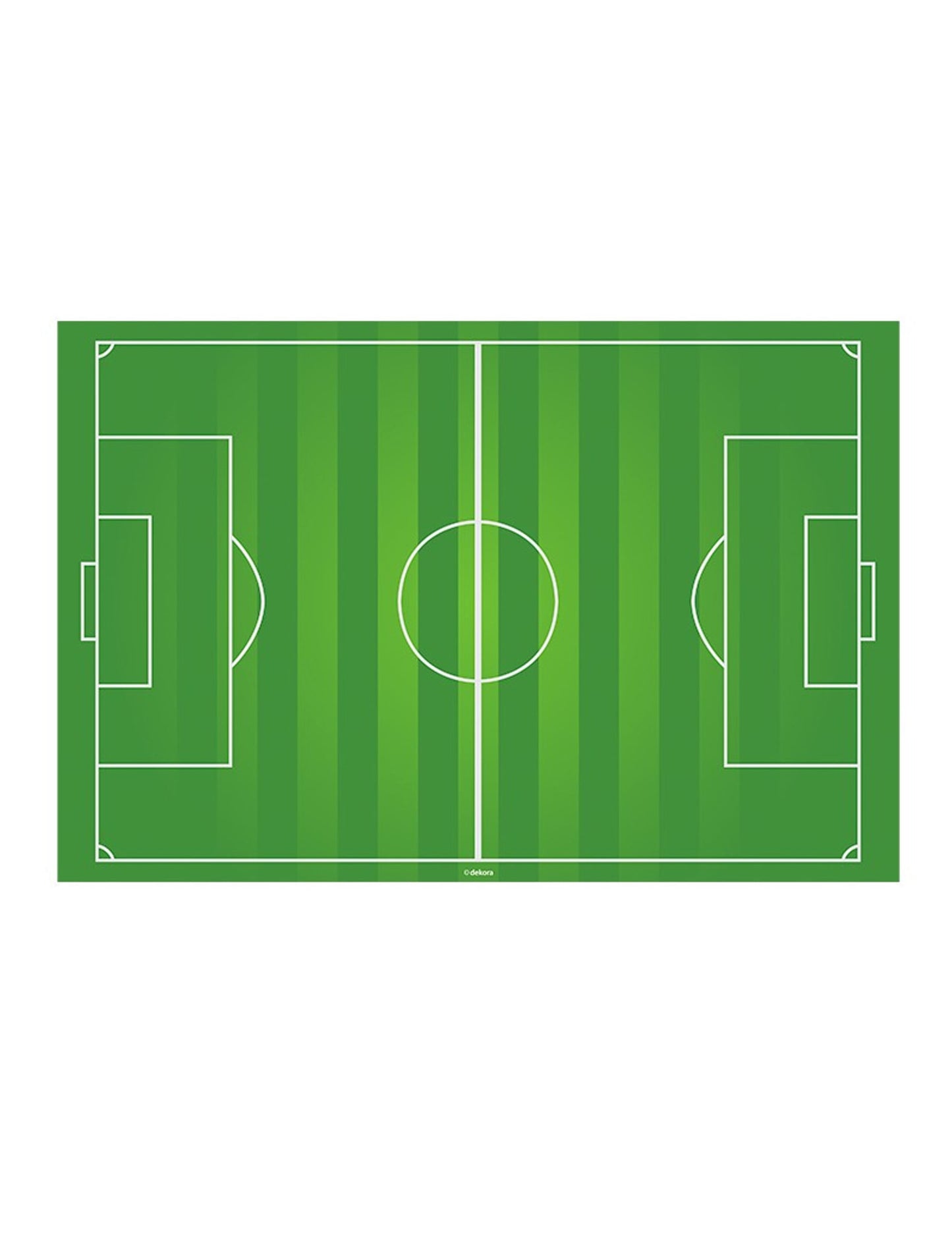 Décoration azyme terrain de foot pour gâteau vert