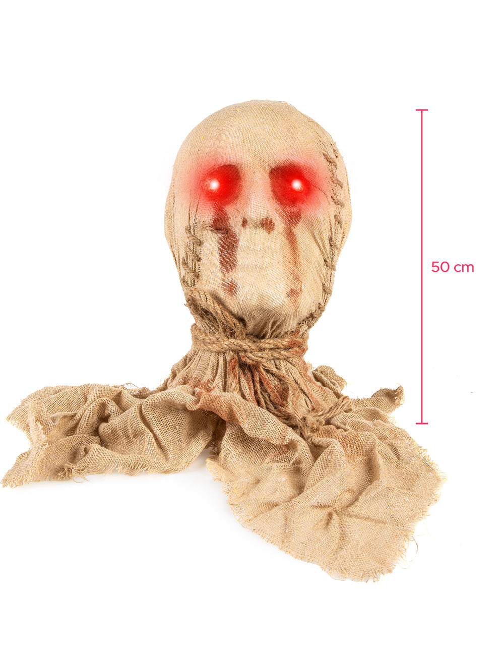 Indication de la hauteur de la tête de momie lumineuse