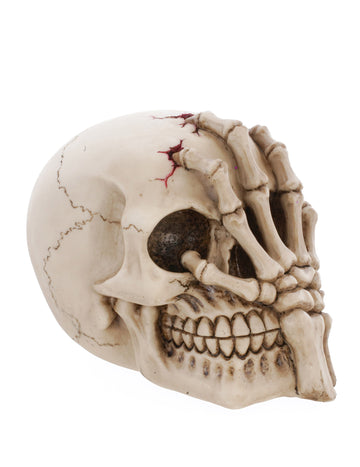 Lobanja z roko iz smole, 16 cm