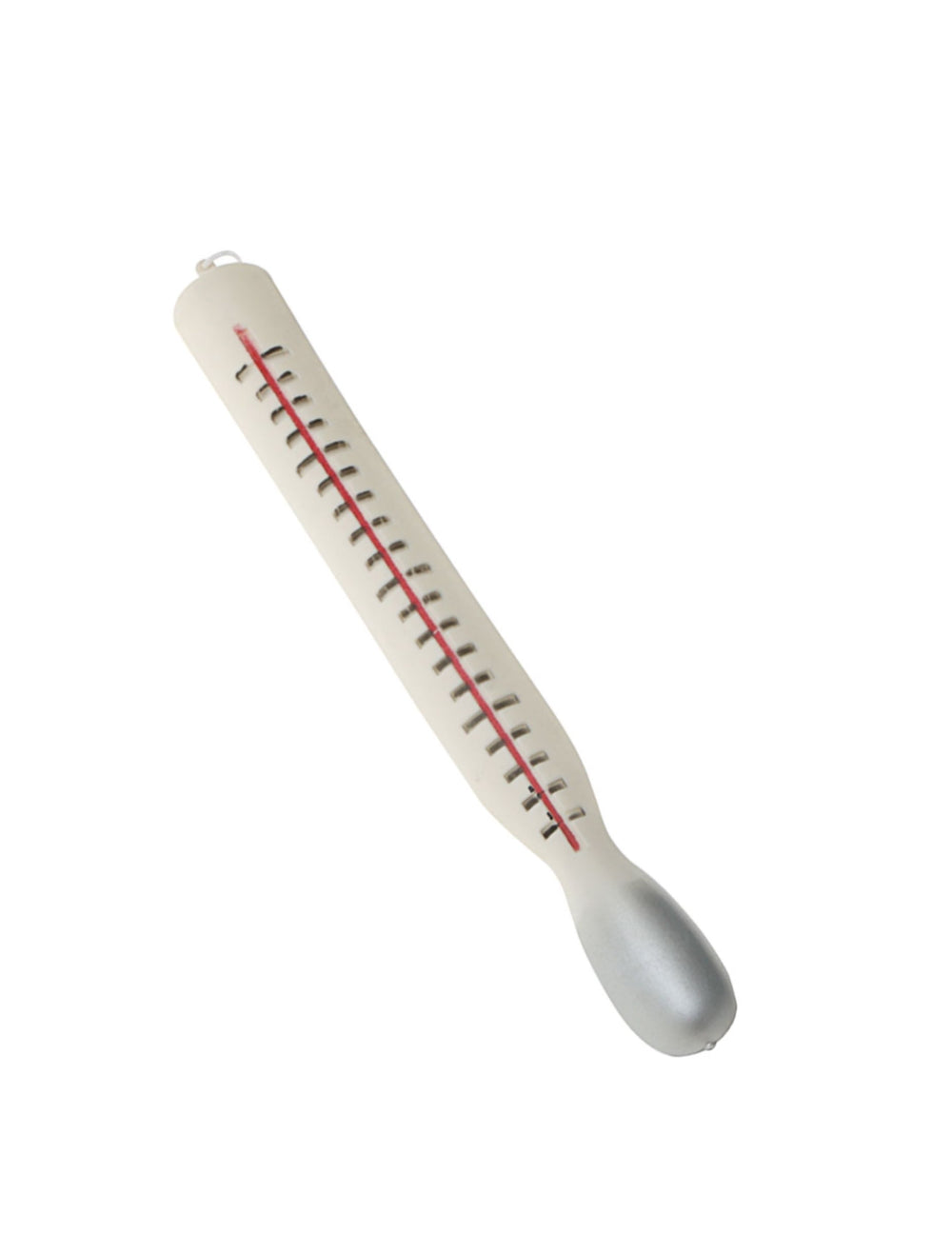 Vue de face du thermomètre géant d'infirmière