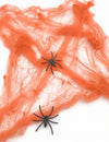 Oranžna pajčevina s pajki 20 g Halloween