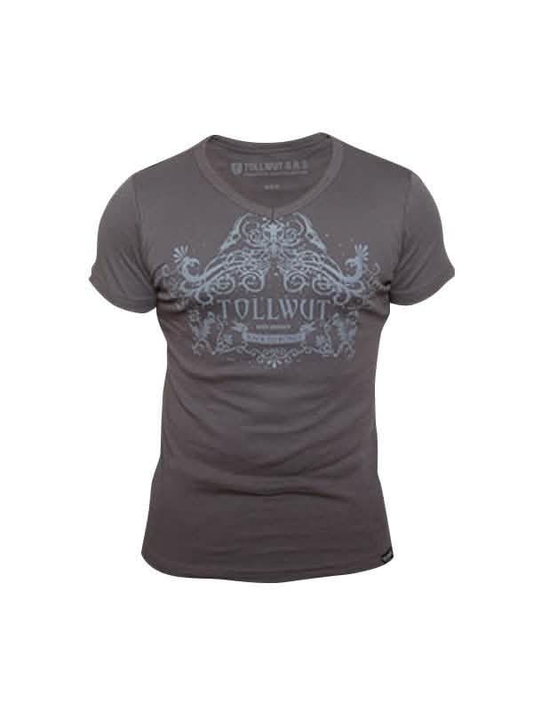 majice street wear BLISS za moški rjava z grafičnim motivom