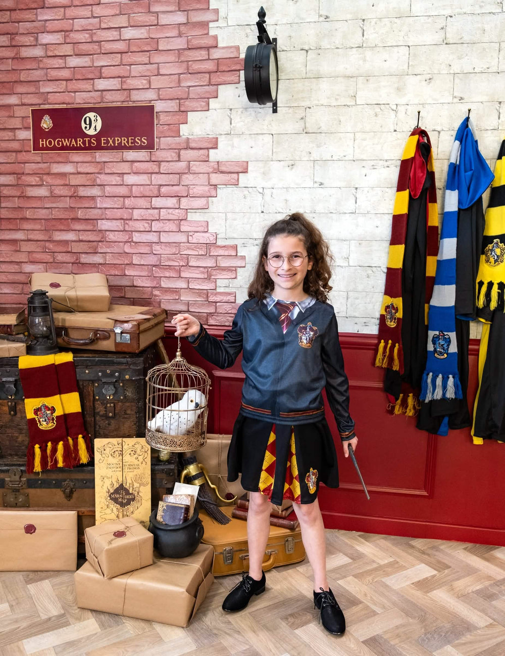 Top avec jupe Gryffondor Harry Potter pour fille gris et rouge