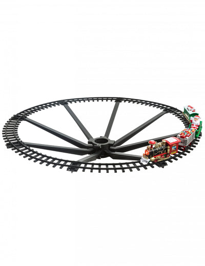 Train de noël pour sapin 23 pièces lumineux et animé rouge et noir