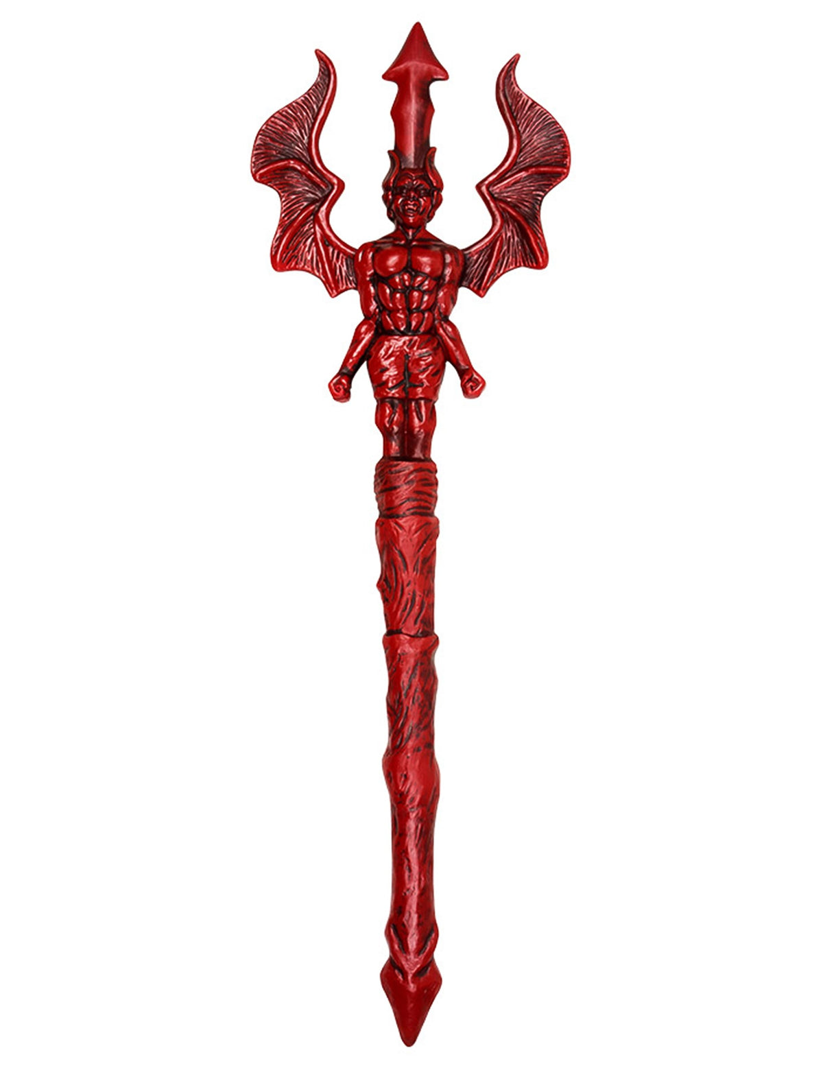 Trident du diable pour adulte rouge en plastique sculpté
