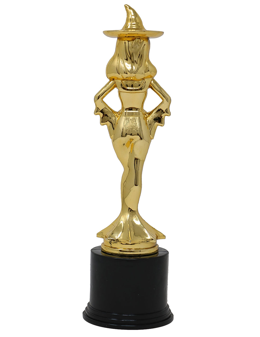 Vue de dos du trophée sorcière meilleur costume d'Halloween