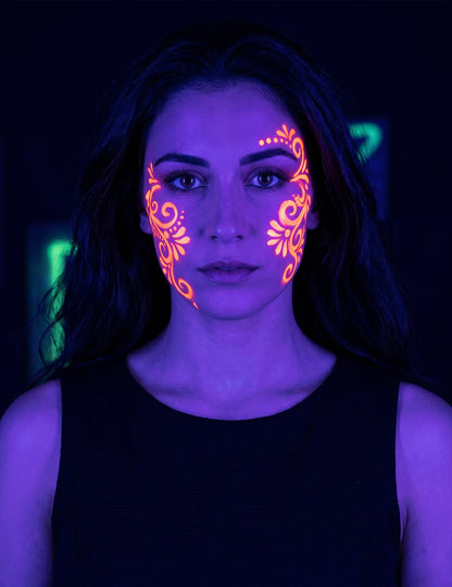Oranžna uv neonska ličilna cev