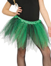 Tutu bicolore pour fille noir et vert à paillettes