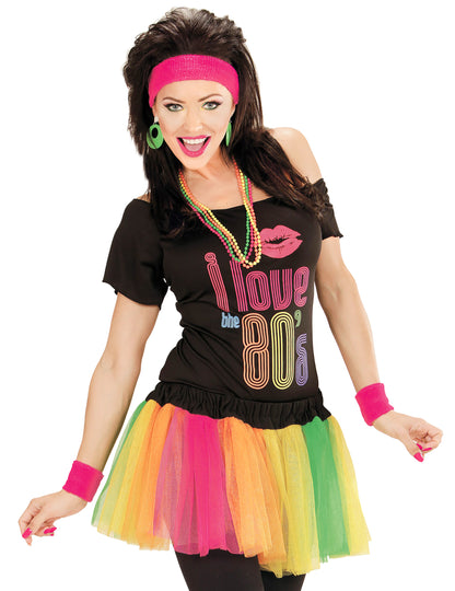 Fluo multicolor tutu kratke ženske