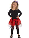 Tutu araignées pour fille rouge et noir