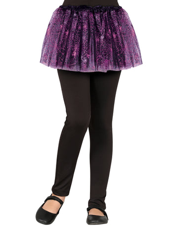 Dekliški vijolični pajkov splet tutu