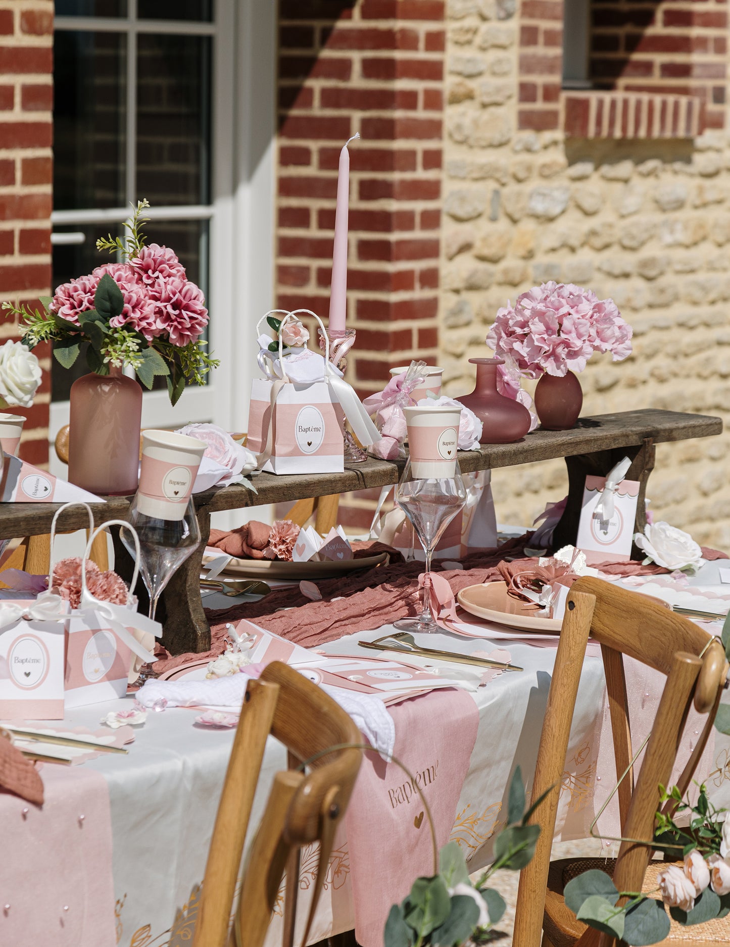 Roza steklena vaza, 150 ml, matiran zaključek