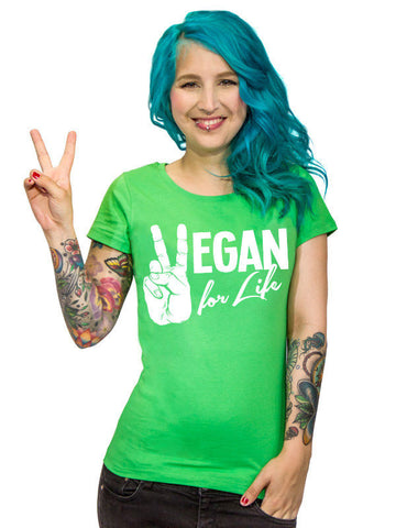 Vegan Girlie majica - Vegan za vse življenje 