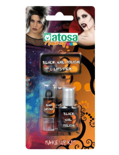 Lak in šminka črna odrasla noč čarovnic