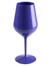 Temno moder vinski kozarec na peclju 47 cl