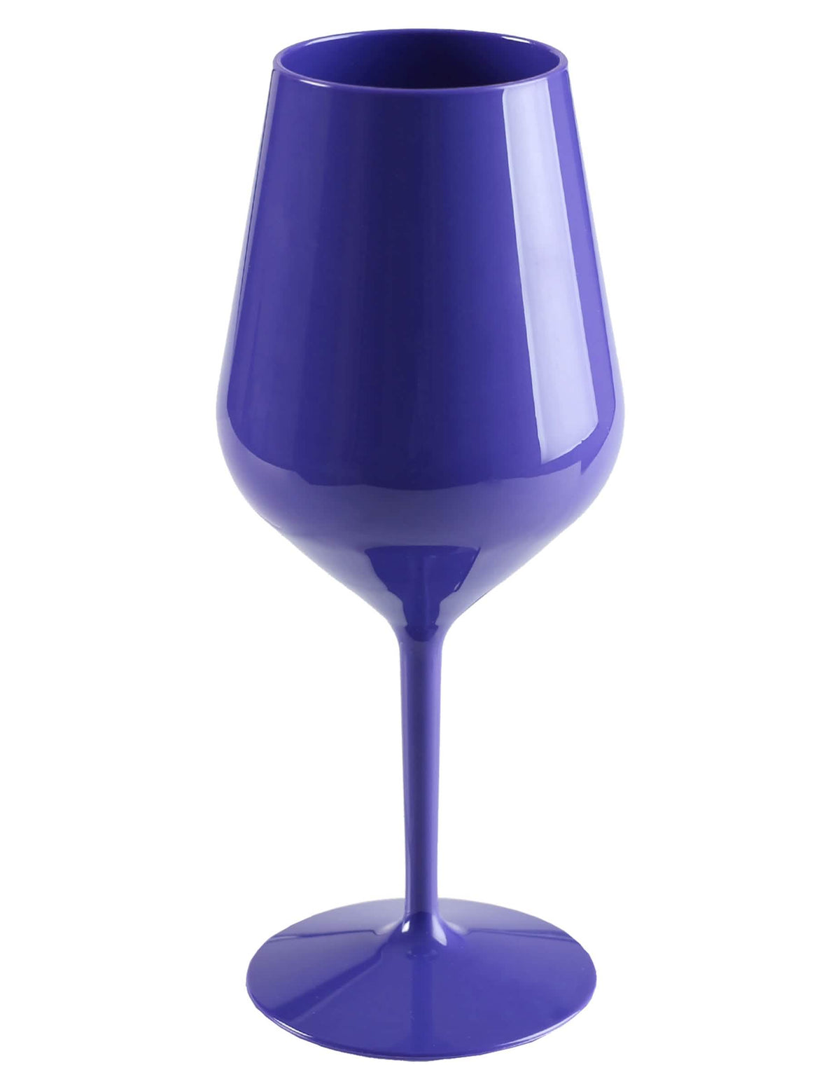 Temno moder vinski kozarec na peclju 47 cl
