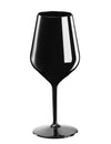 Črni vinski kozarec na peclju 47 cl