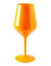 Oranžen vinski kozarec na peclju 47 cl