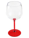 Rdeč koktajlni kozarec v obliki balona 58,2 cl