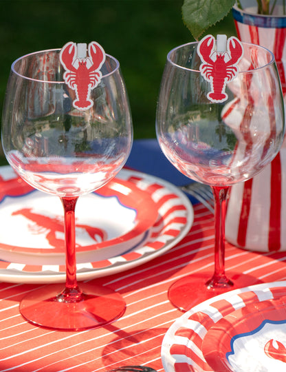 Rdeč koktajlni kozarec v obliki balona 58,2 cl