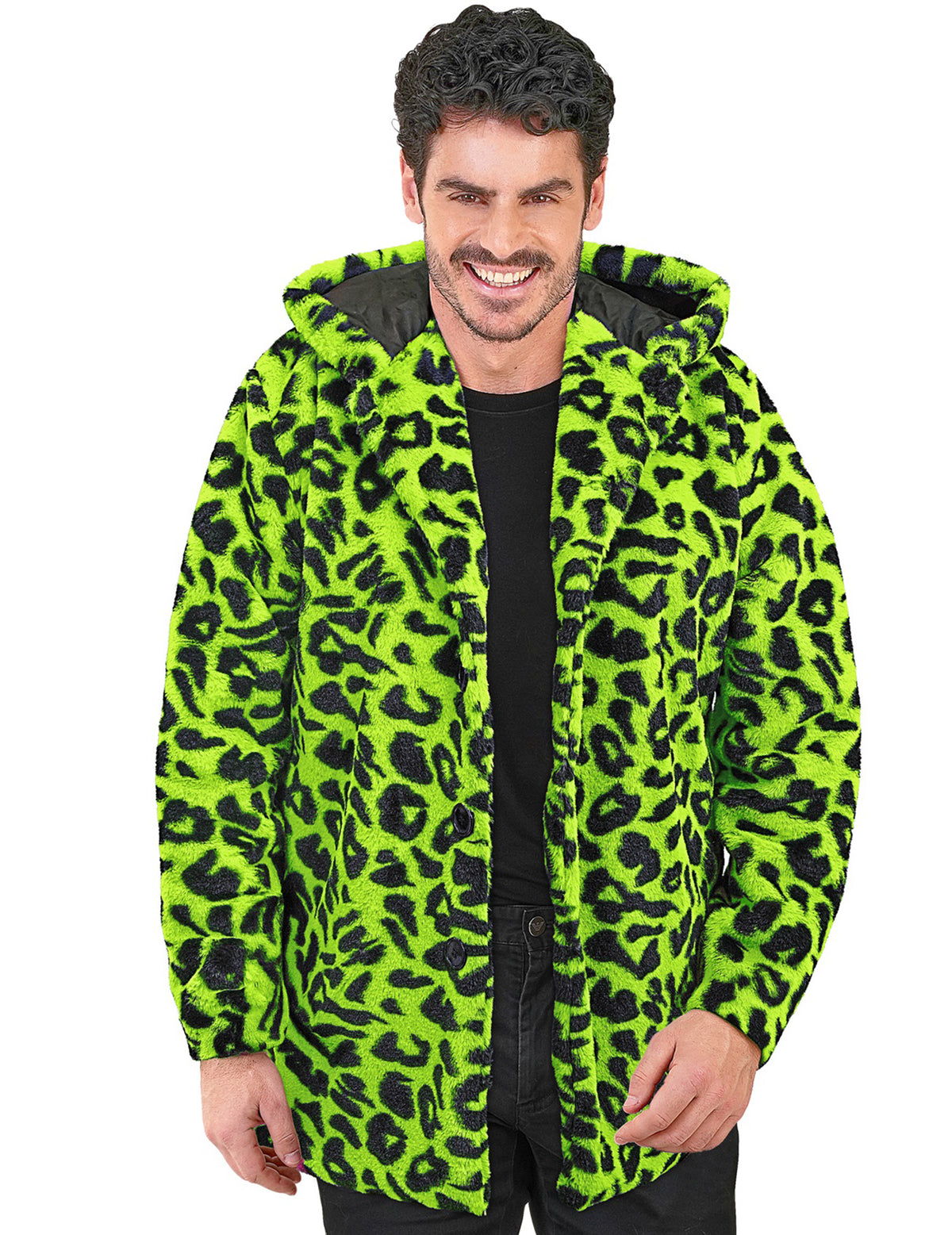 Jakna s kapuco z zelenim leopardom