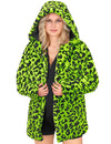 Jakna s kapuco z zelenim leopardom