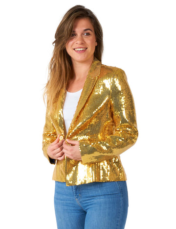 Blazer jakna z zlatimi pajkicami sledilca