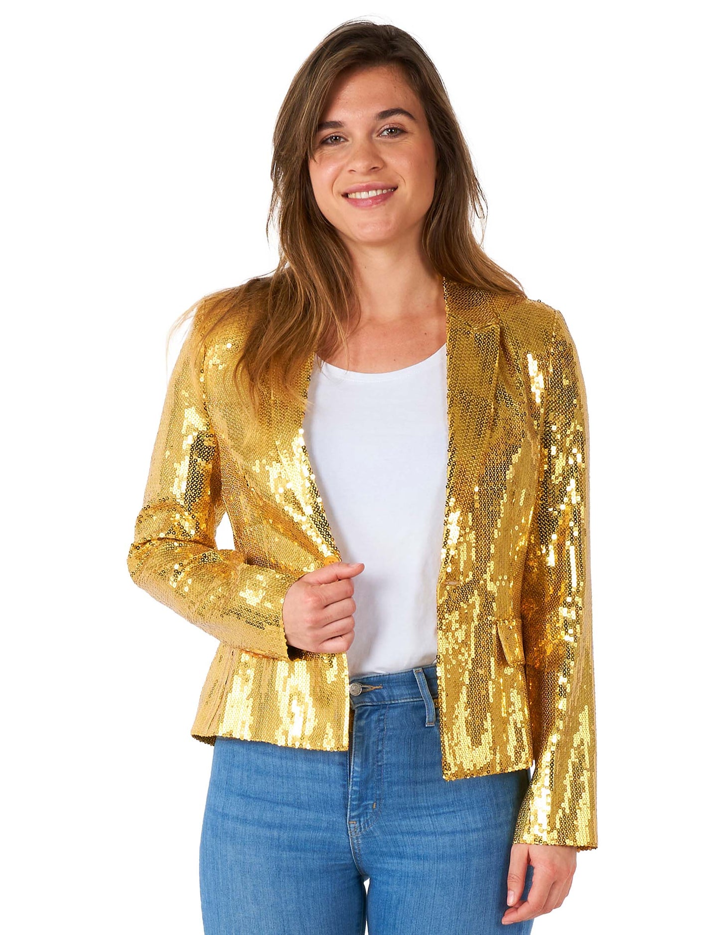 Blazer jakna z zlatimi pajkicami sledilca