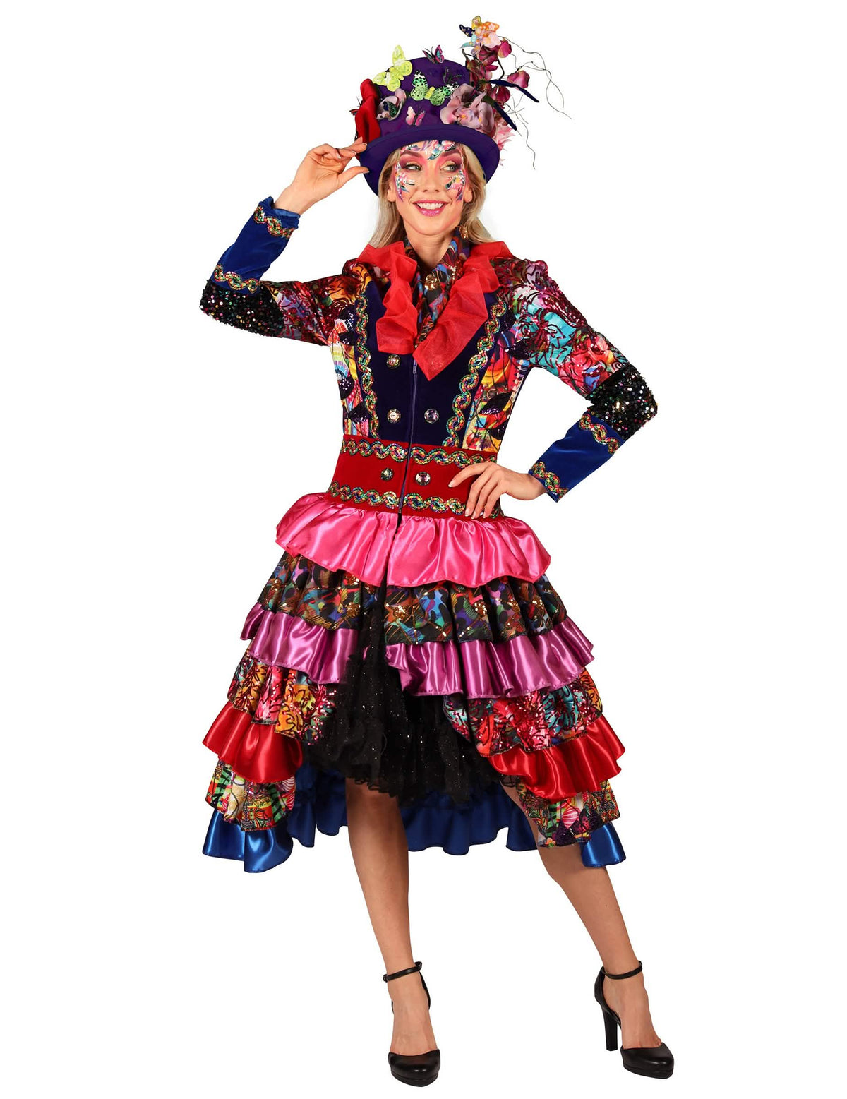 Prikaz dolgega suknjiča v slogu Fiesta Carnavale