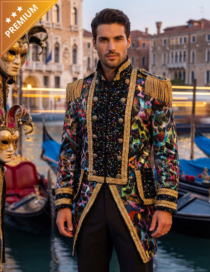 Vrhunska moška karnevalska jakna v neonskih barvah