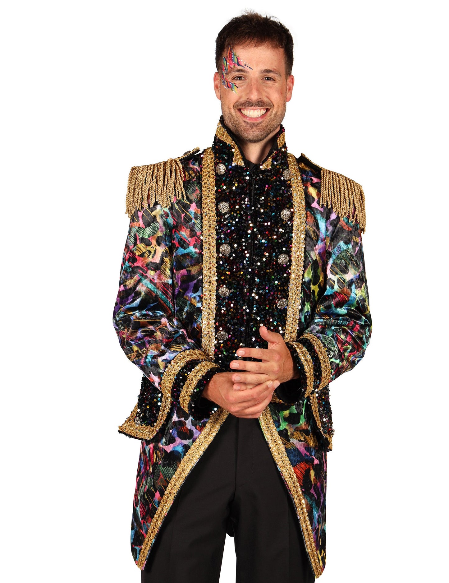 Vrhunska moška karnevalska jakna v neonskih barvah