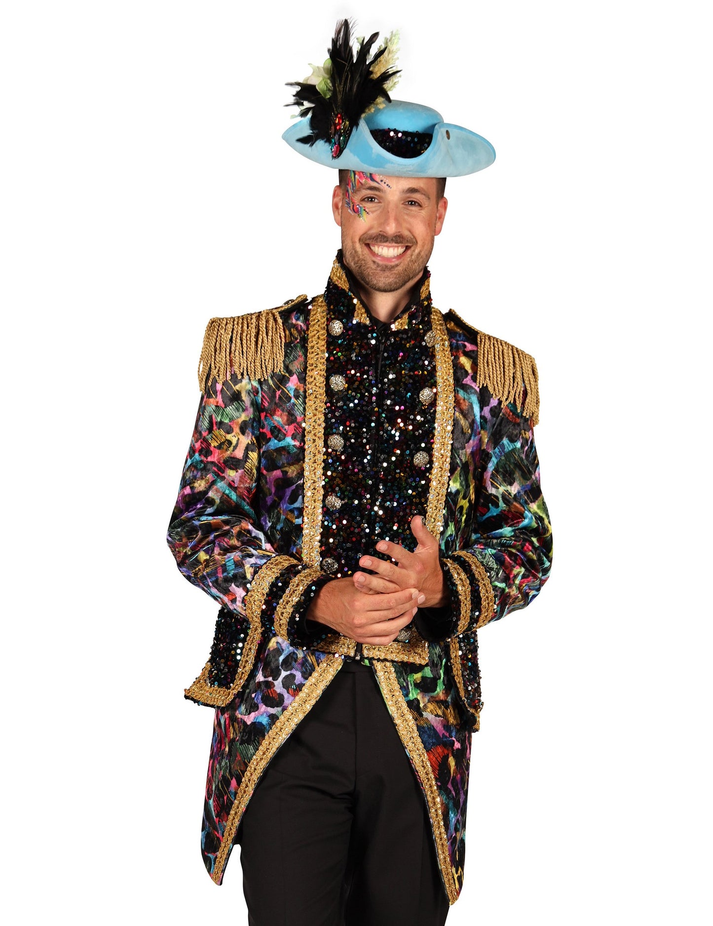 Vrhunska moška karnevalska jakna v neonskih barvah