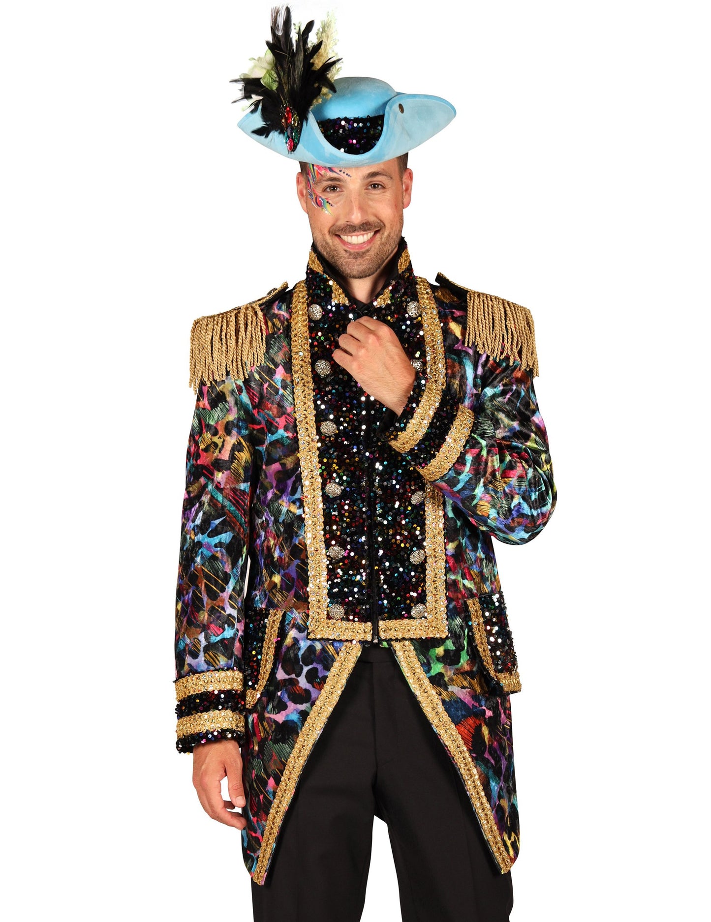 Vrhunska moška karnevalska jakna v neonskih barvah