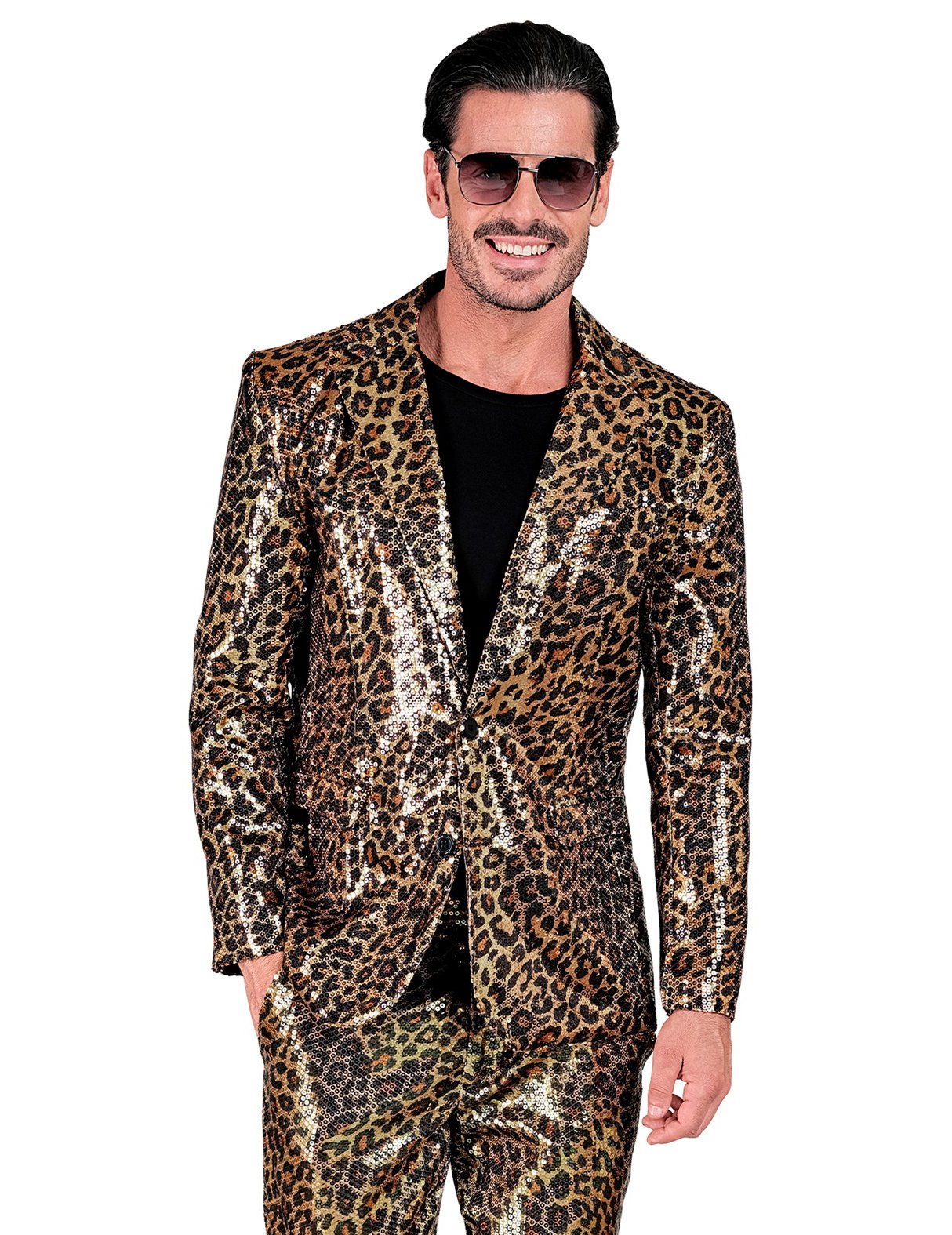 Veste de costume à sequins léopard adulte