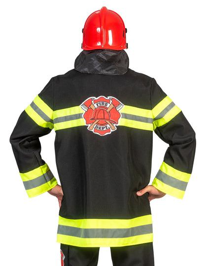 Črna gasilska jakna za odrasle