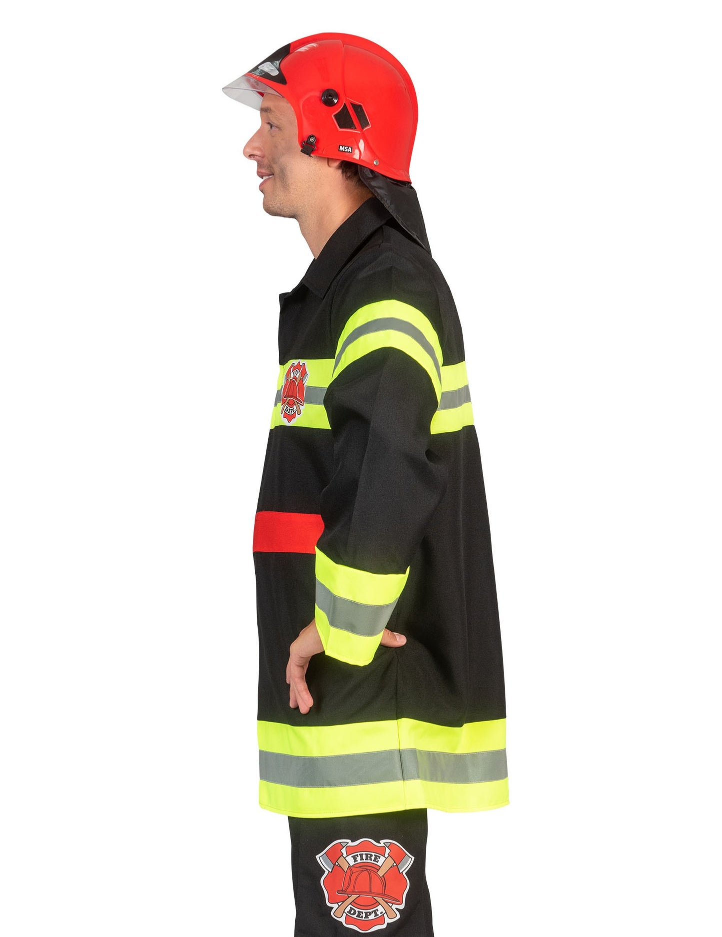 Črna gasilska jakna za odrasle