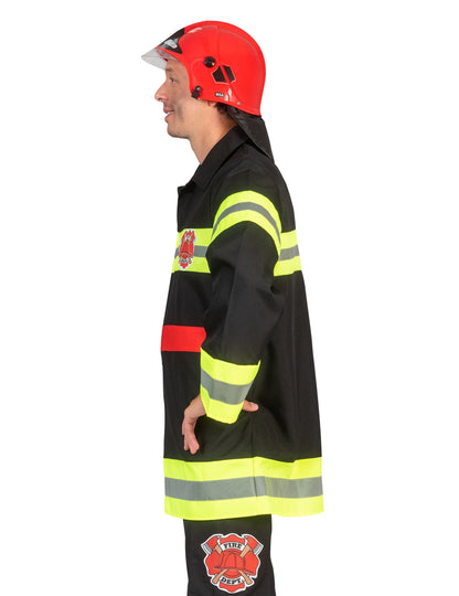 Črna gasilska jakna za odrasle