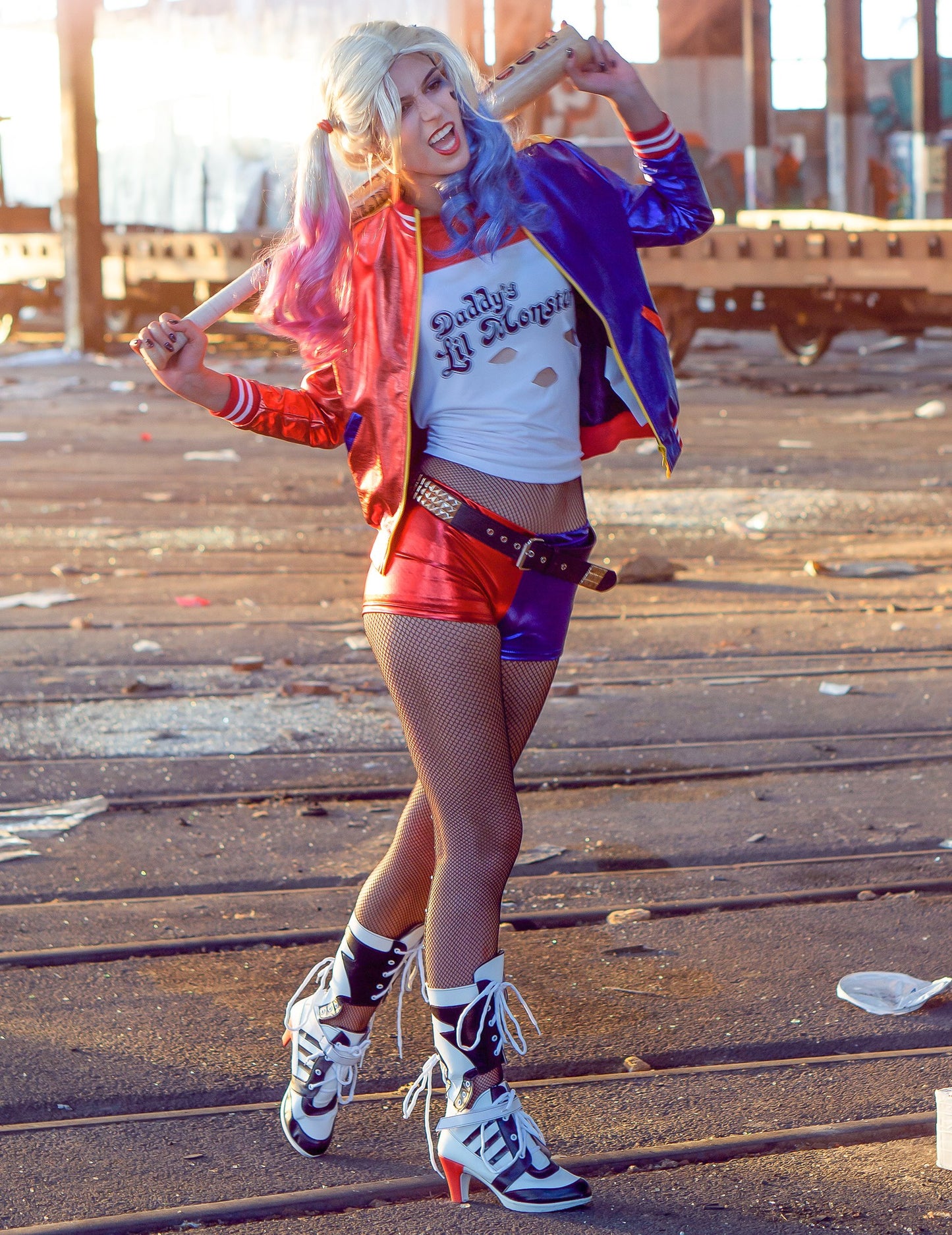 Integrirana jakna in majica Harley Quinn Suicide Woman