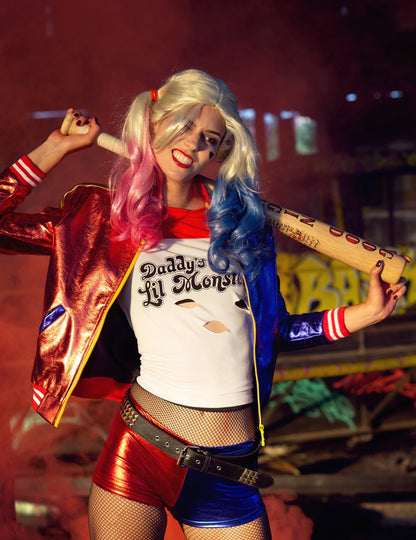 Integrirana jakna in majica Harley Quinn Suicide Woman